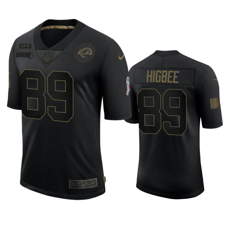 rams tyler higbee black limited 2020 salute to service jersey