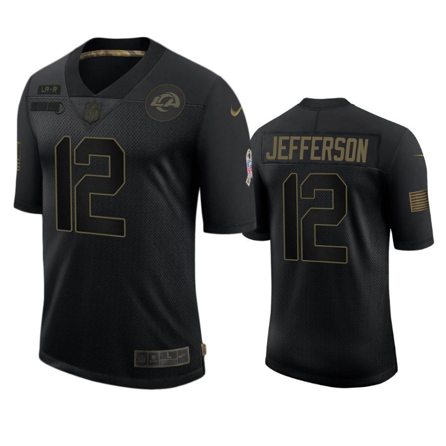 rams van jefferson black limited 2020 salute to service jersey