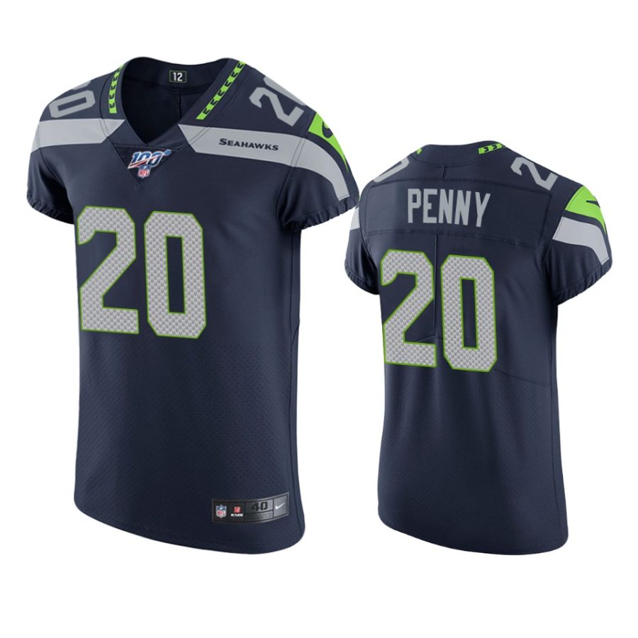 rashaad penny seahawks navy nfl 100 vapor elite jersey