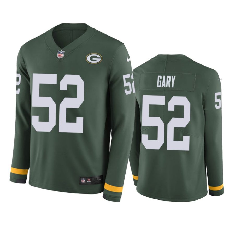 rashan gary packers green therma long sleeve jersey