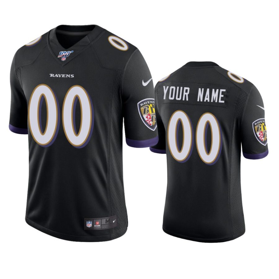 ravens custom black limited 100th season jersey