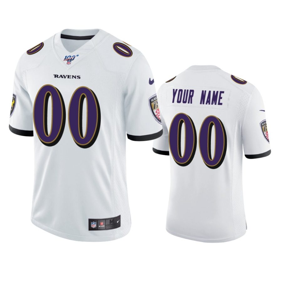 ravens custom white limited 100th season jersey