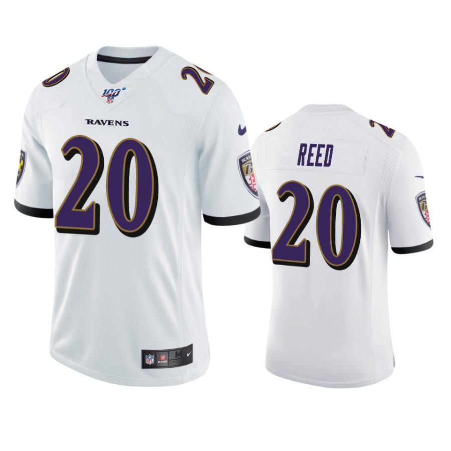 ravens ed reed white limited 100th season jersey