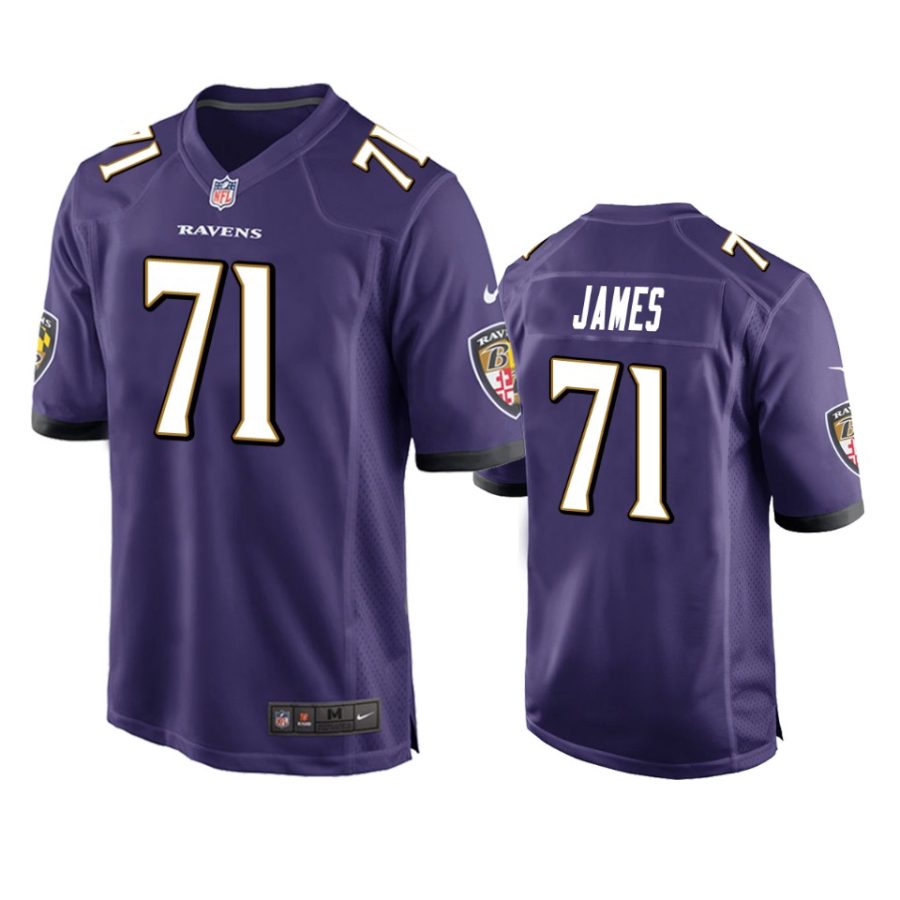 ravens jawuan james game purple jersey