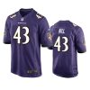 ravens justice hill purple game jersey