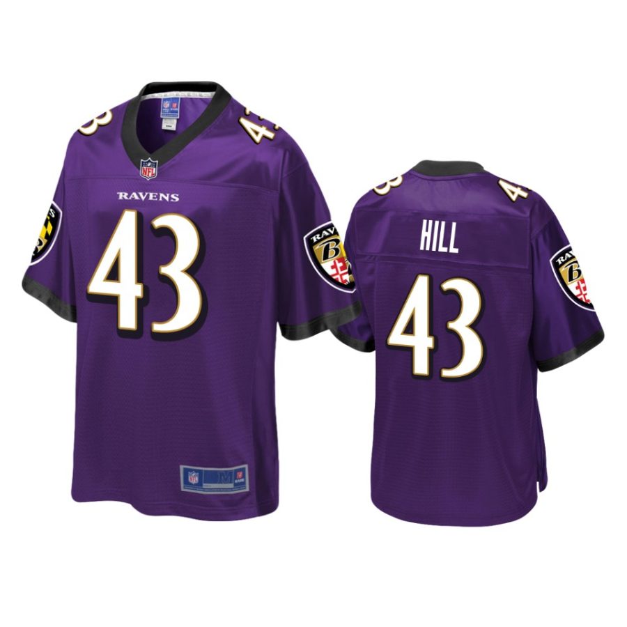 ravens justice hill purple pro line jersey