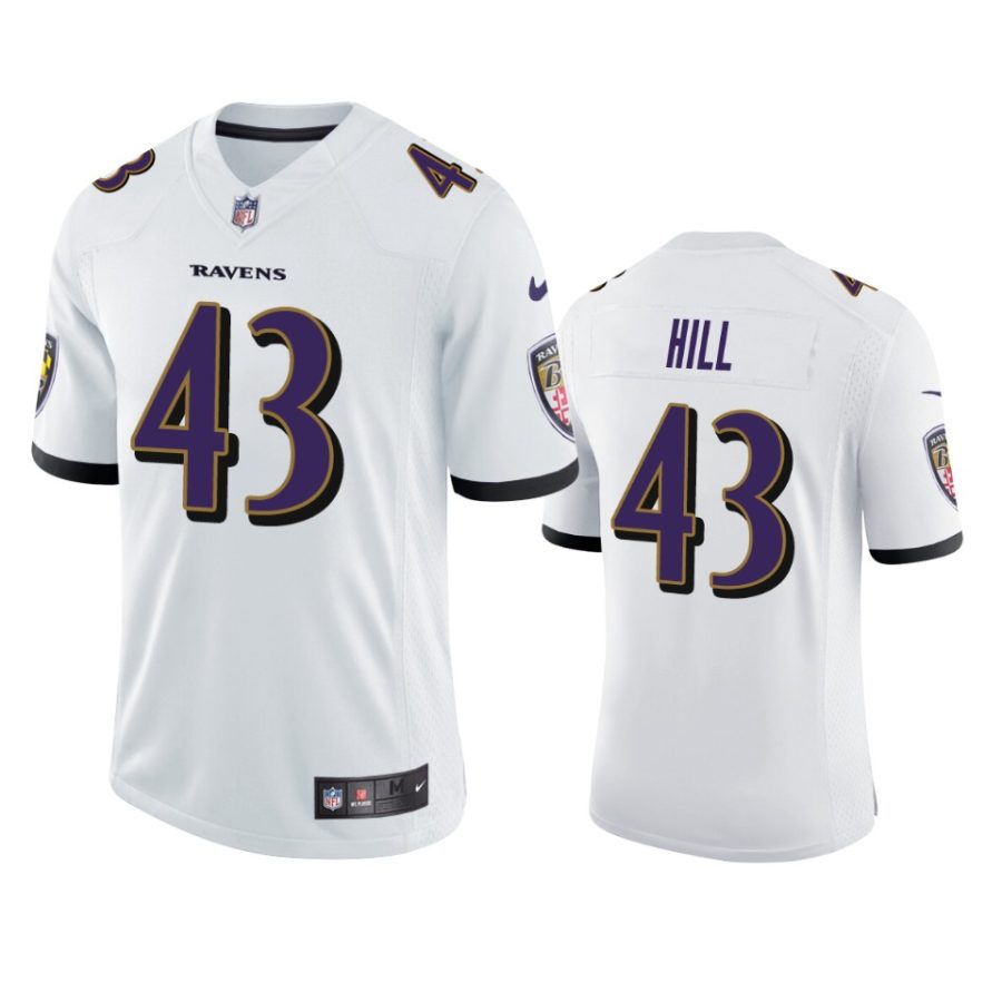 ravens justice hill white vapor jersey