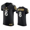 ravens lamar jackson black golden edition elite jersey