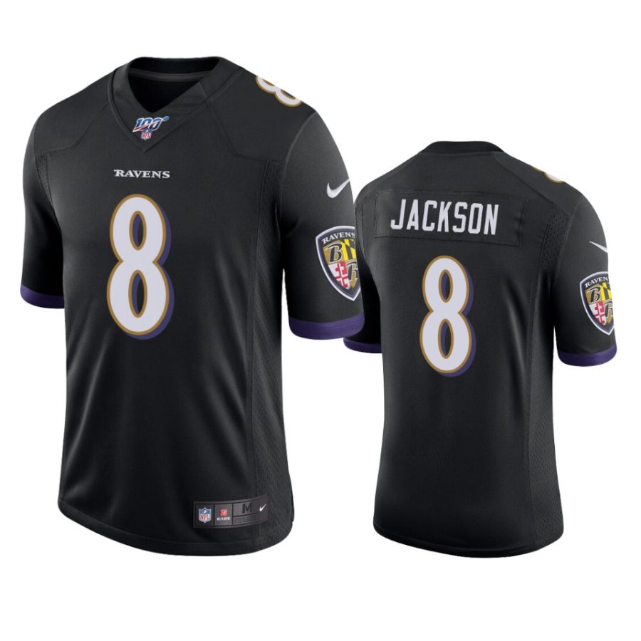 ravens lamar jackson black limited 100th season jersey