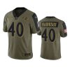 ravens malik harrison olive limited 2021 salute to service jersey