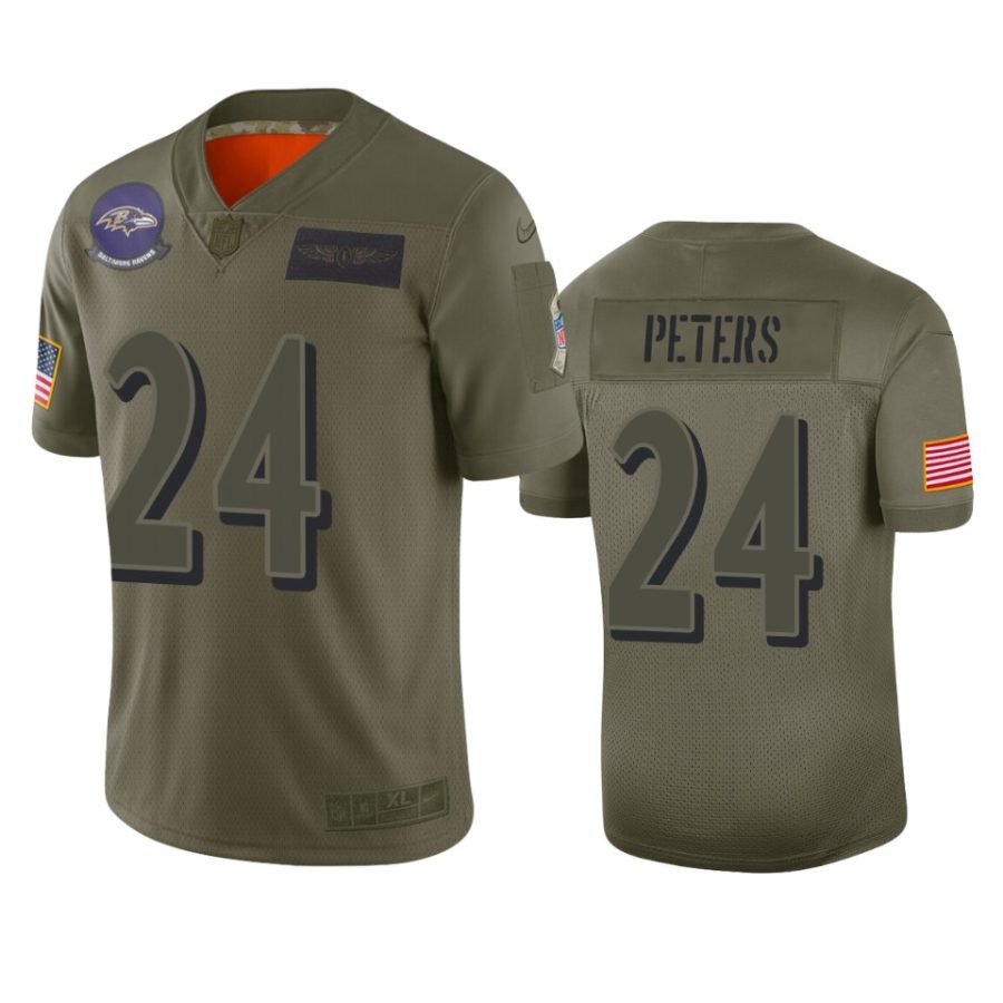 ravens marcus peters camo vapor limited 2019 salute to service jersey