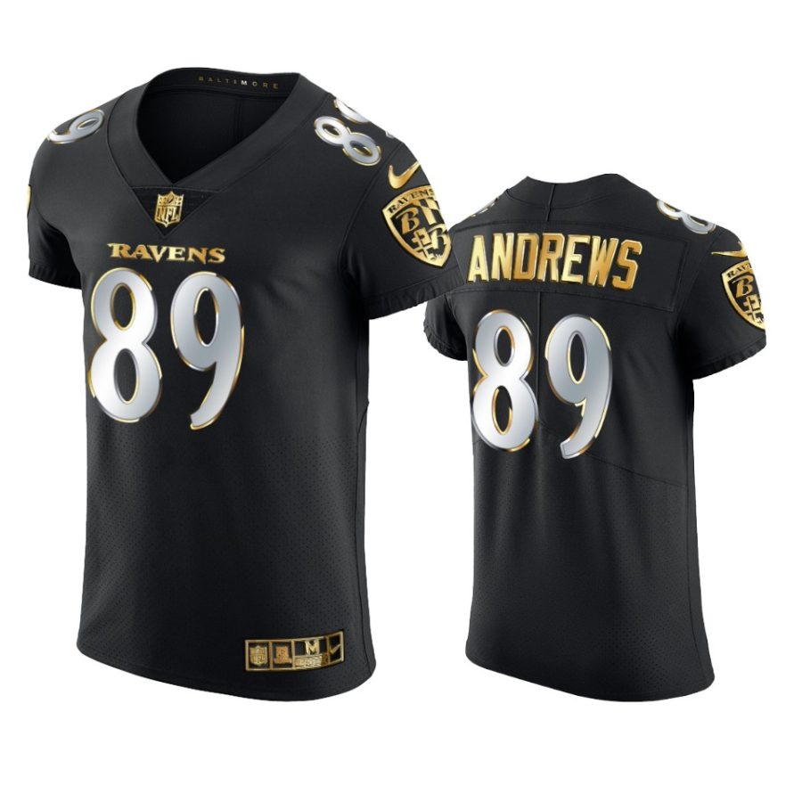 ravens mark andrews black golden edition elite jersey