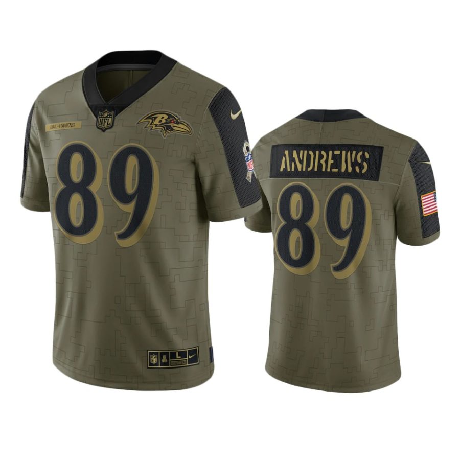 ravens mark andrews olive limited 2021 salute to service jersey