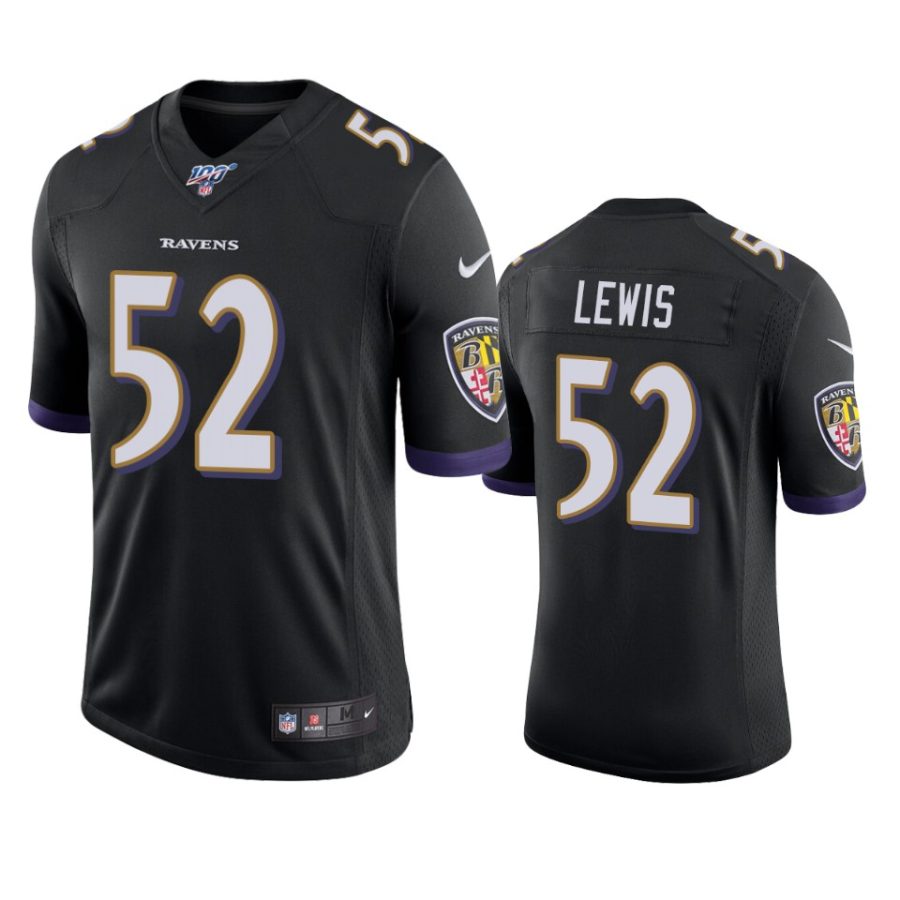 ravens ray lewis black limited 100th season jersey