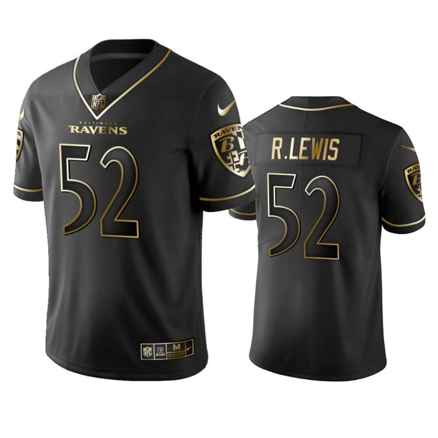 ray lewis ravens black golden edition jersey