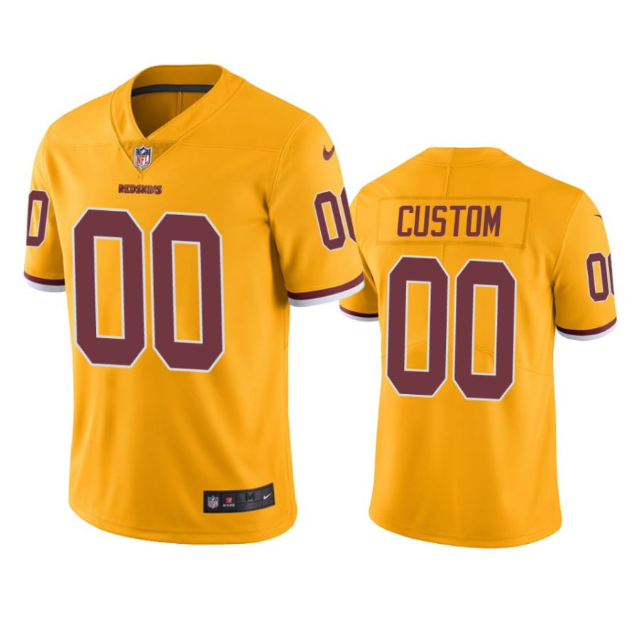 redskins 00 custom gold color rush limited jersey