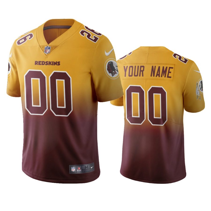 redskins custom burgundy gradient color crash jersey