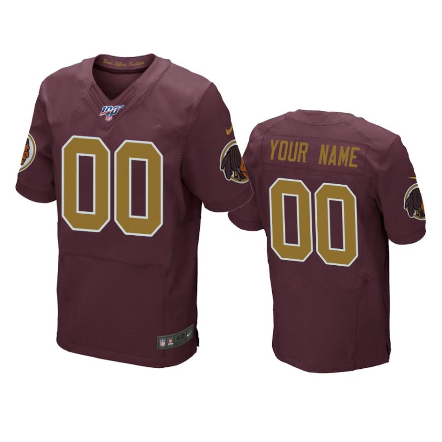 redskins custom burgundythrowback 100th season jersey