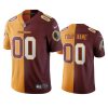 redskins custom gold burgundy vapor limited two tone jersey