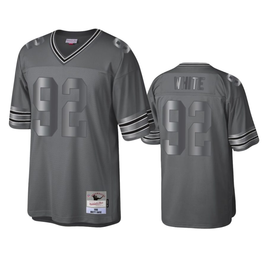 reggie white packers charcoal throwback metal legacy jersey