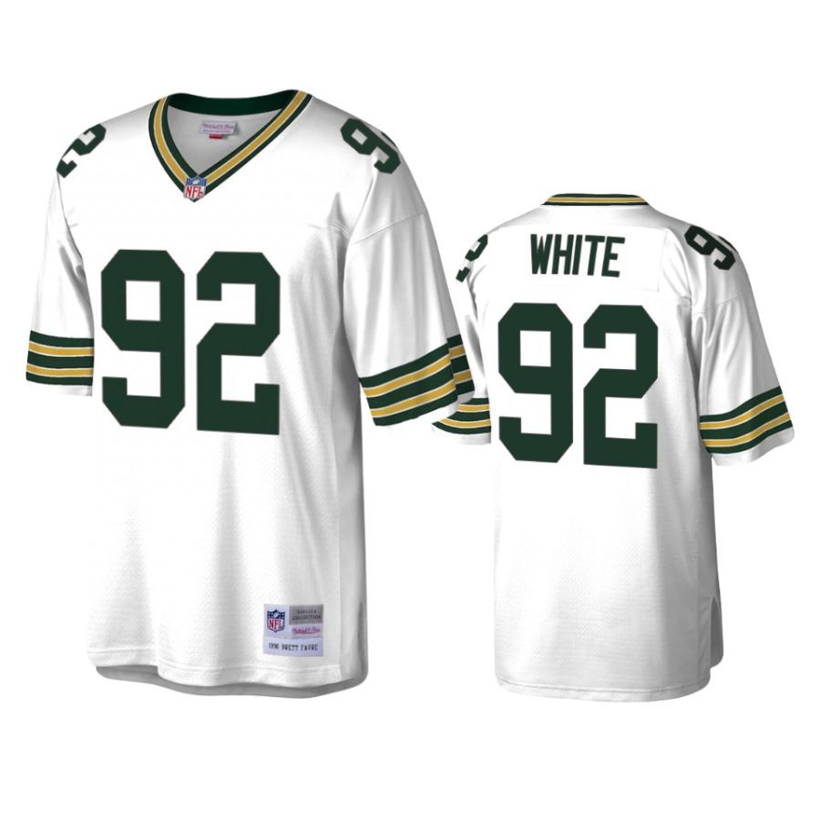 reggie white packers white legacy replica throwback jersey