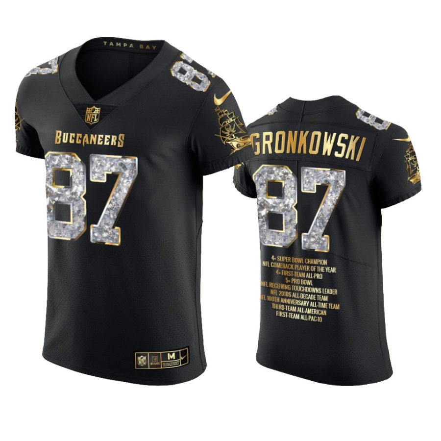 rob gronkowski buccaneers black great retirement diamond edition jersey