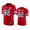ross dwelley 49ers scarlet vapor jersey