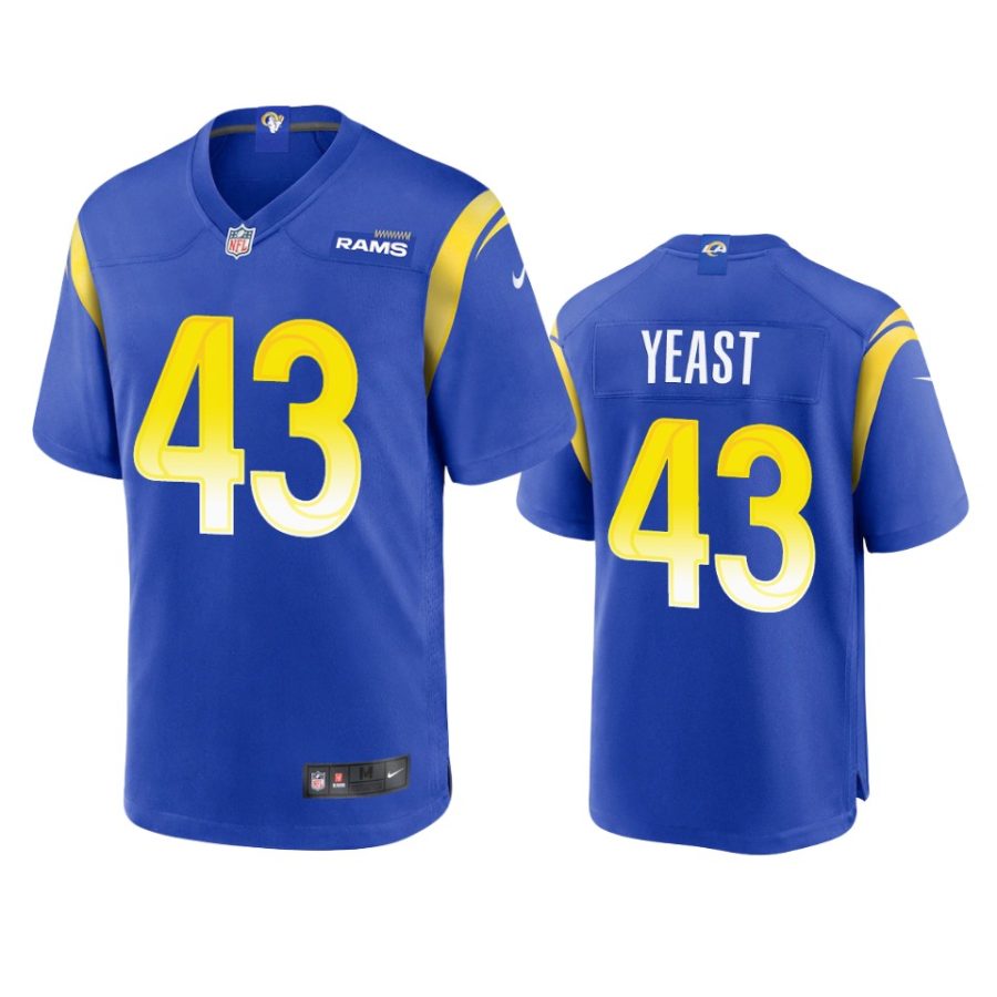 russ yeast rams game royal jersey