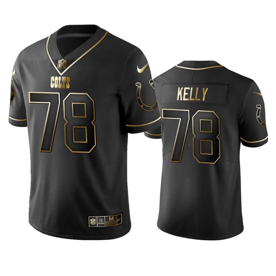 ryan kelly colts black golden edition jersey