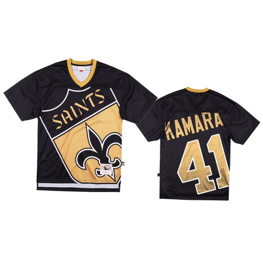 saints alvin kamara black big face jersey