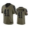 saints alvin kamara olive limited 2021 salute to service jersey