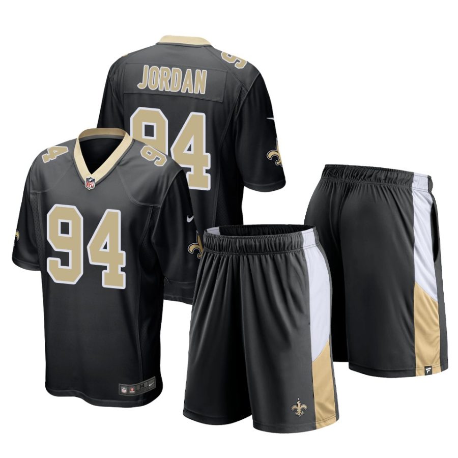 saints cameron jordan black game shorts jersey