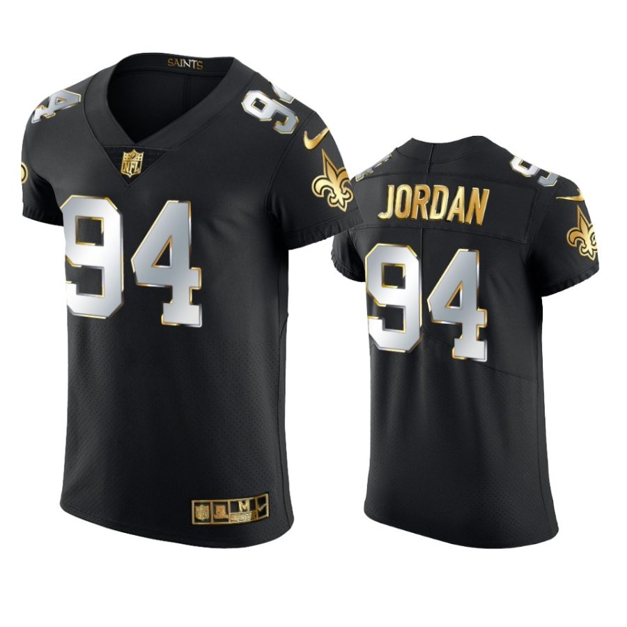 saints cameron jordan black golden edition elite jersey