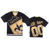 saints custom black big face jersey