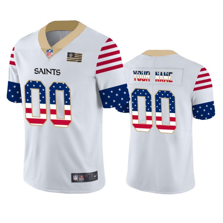 saints custom white independence day vapor jersey