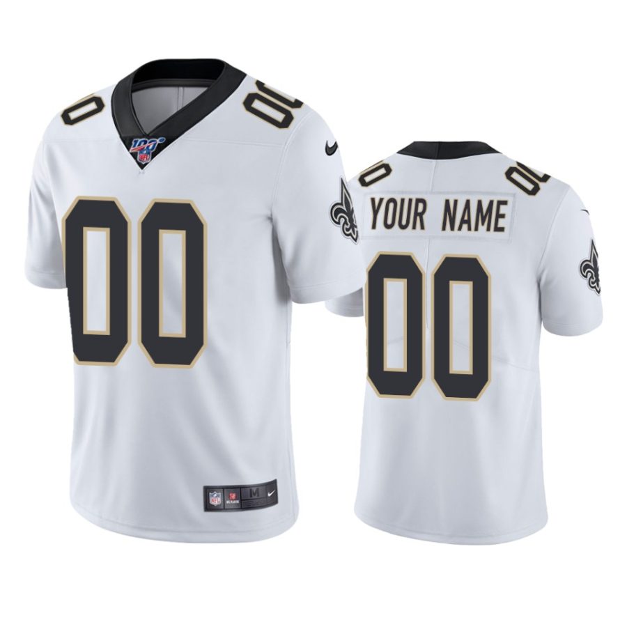 saints custom white limited 100th season jersey