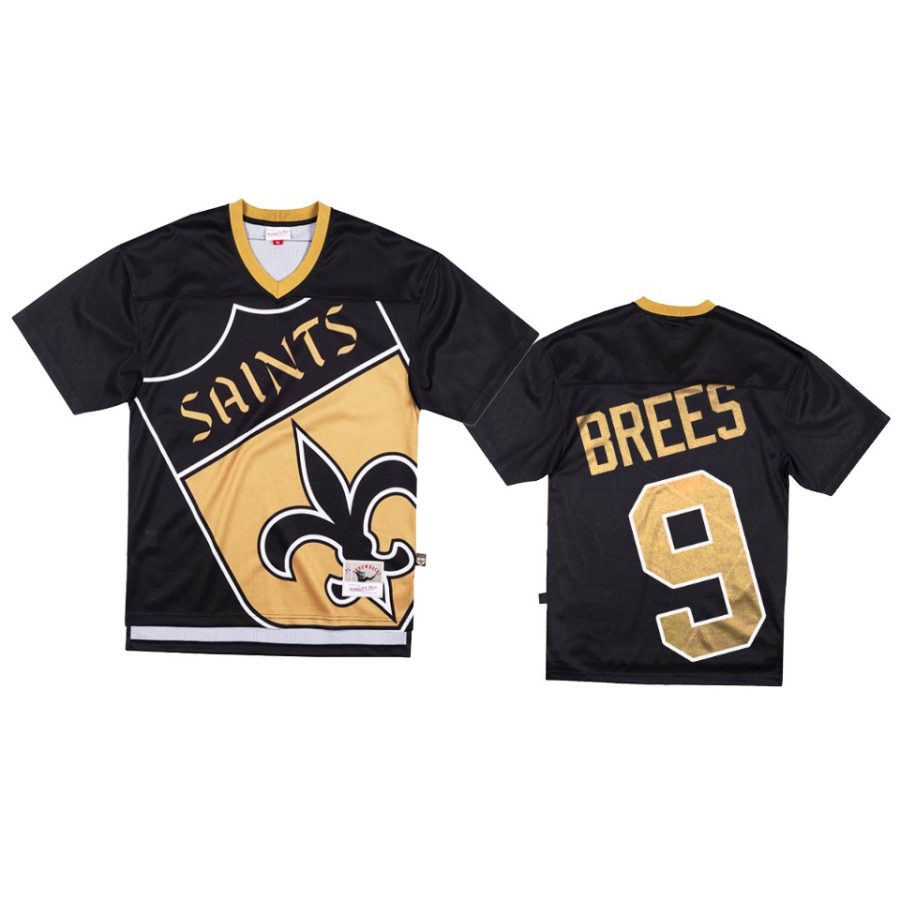 saints drew brees black big face jersey