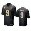 saints drew brees black game captain patch jersey