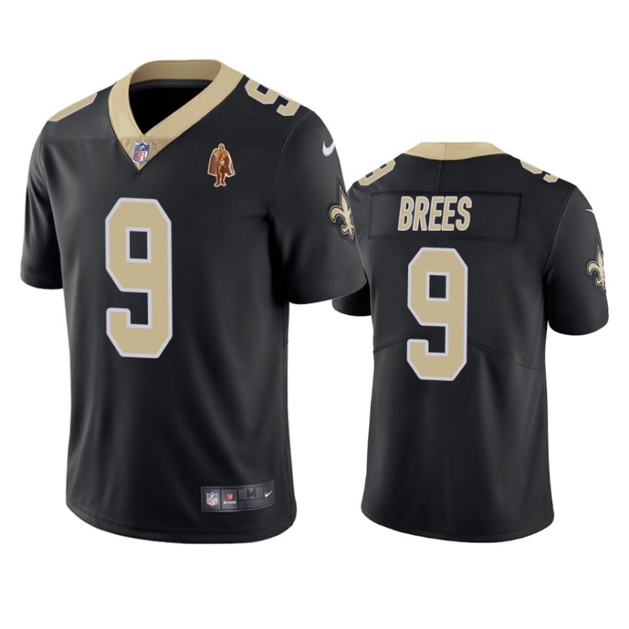 saints drew brees black walter payton man of the year award patch jersey