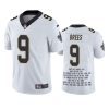 saints drew brees white career highlight awards jersey