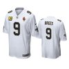 saints drew brees white game captain patch jersey