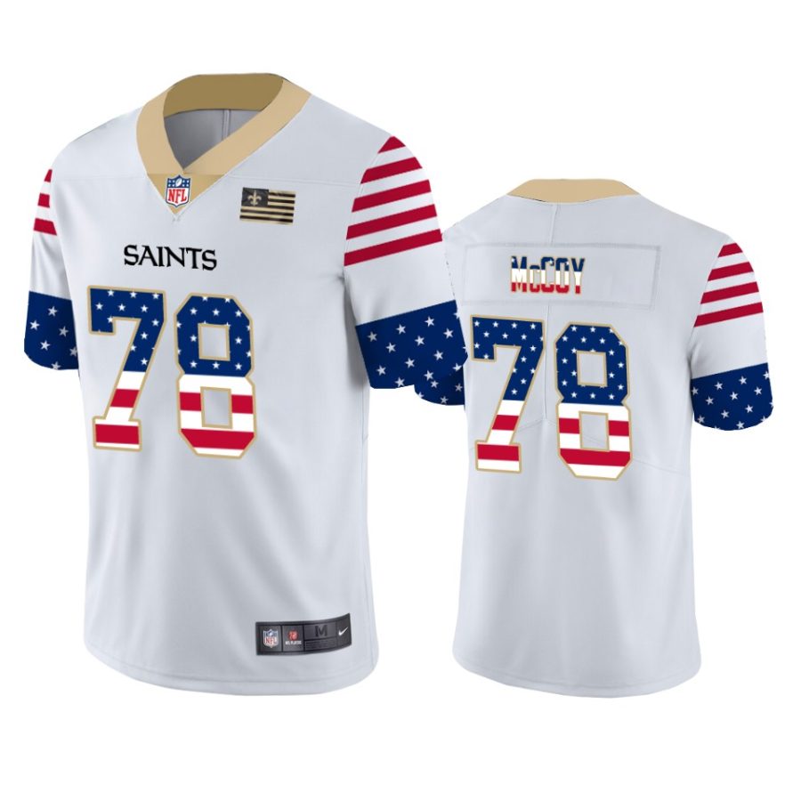 saints erik mccoy white independence day vapor jersey