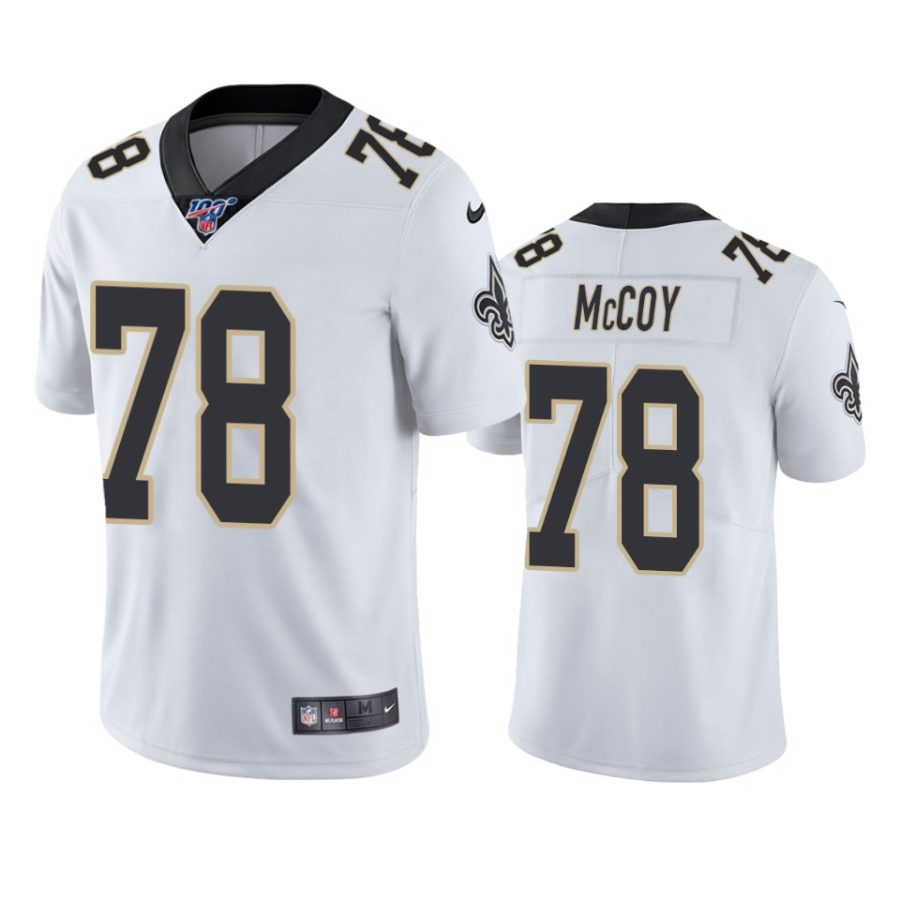 saints erik mccoy white limited 100th season jersey