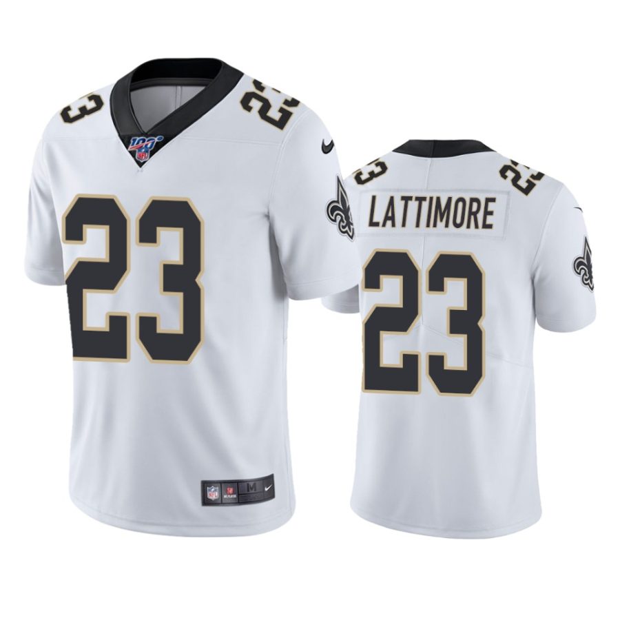 saints marshon lattimore white limited 100th season jersey