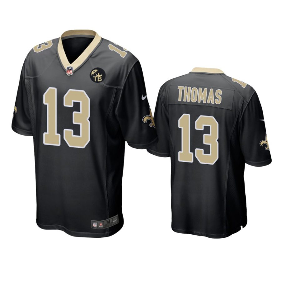 saints michael thomas black game tom benson memorial patch jersey