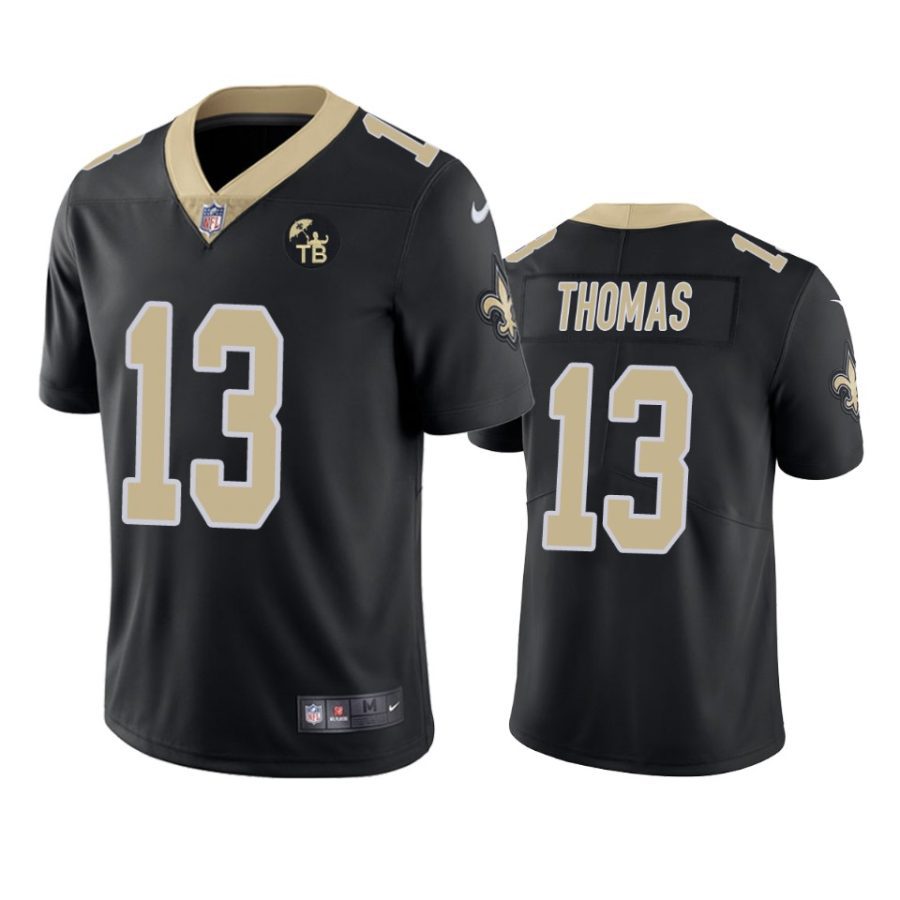 saints michael thomas black vapor limited tom benson memorial patch jersey