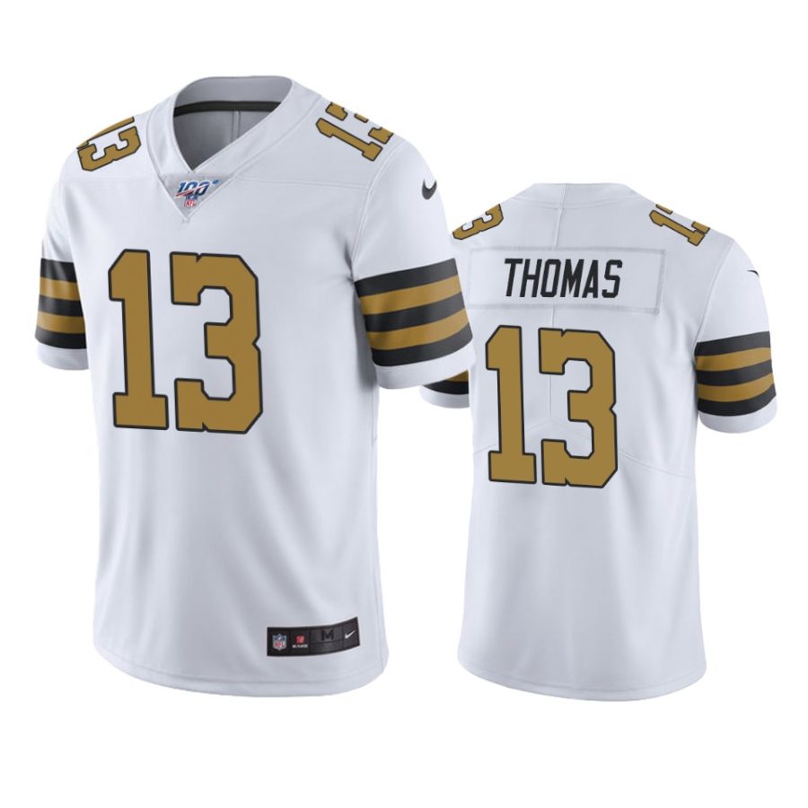 saints michael thomas white color rush 100th season jersey