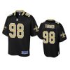 saints payton turner black pro line jersey