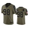 saints payton turner olive limited 2021 salute to service jersey