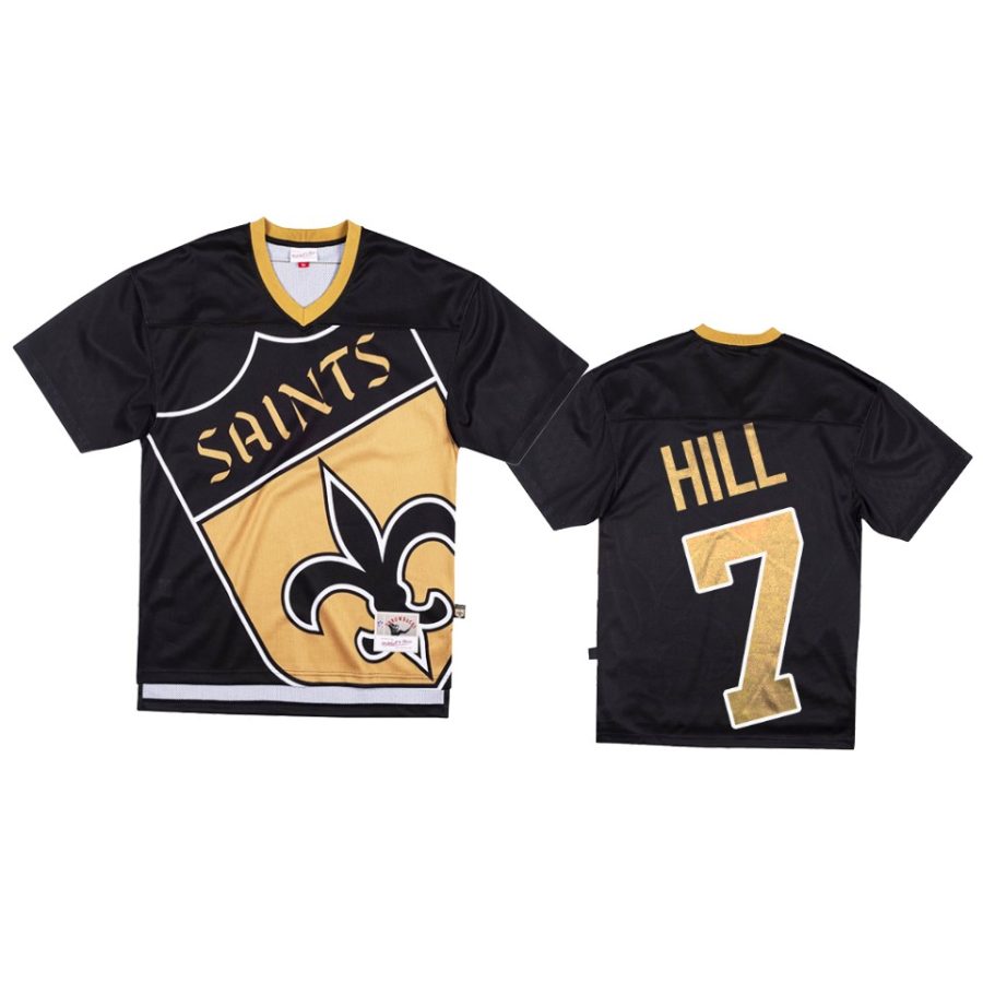 saints taysom hill black big face jersey